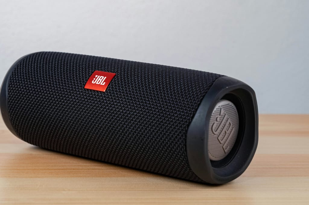 Representative speakers image — Black JBL portable Bluetooth speaker